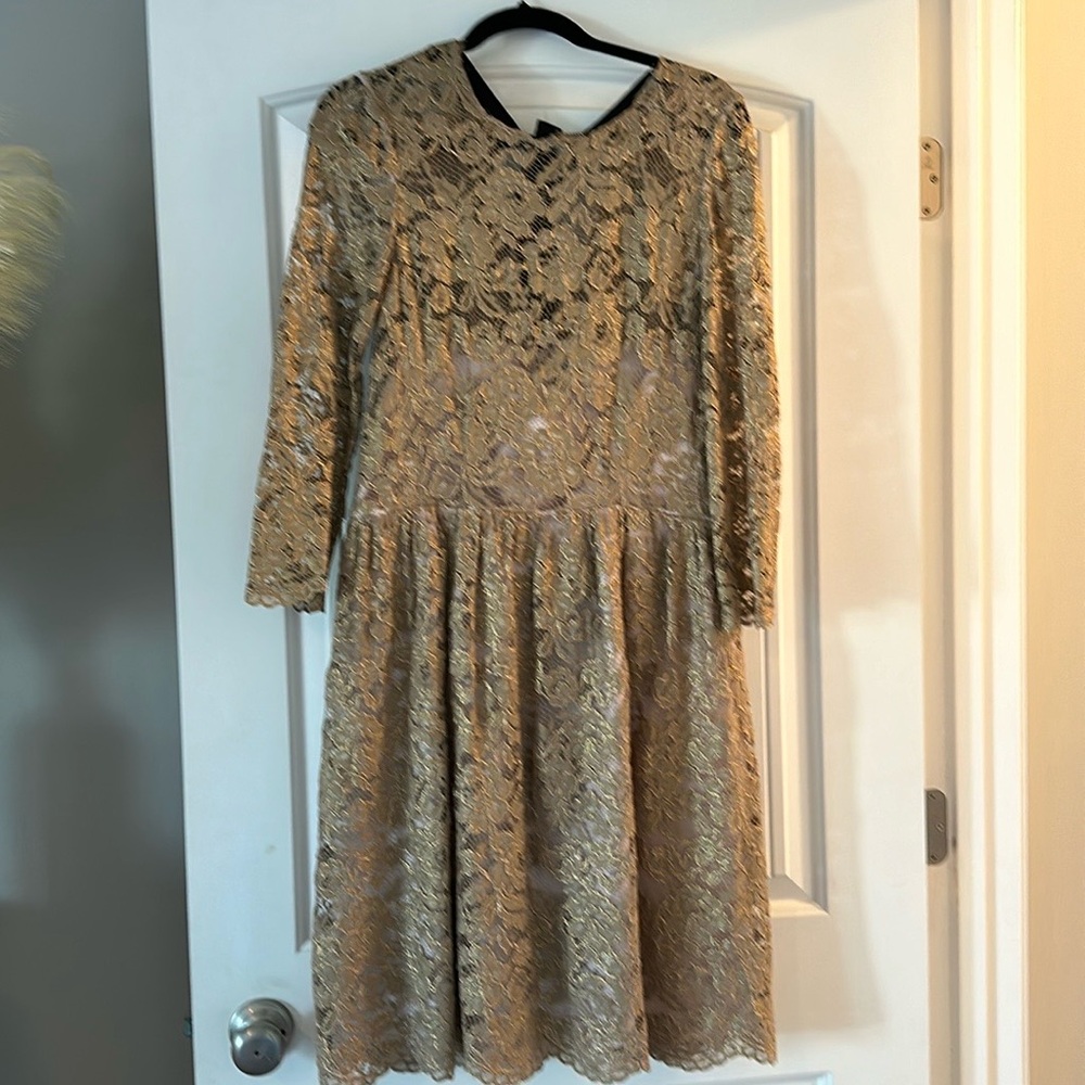 Boden Shimmer Gold dress